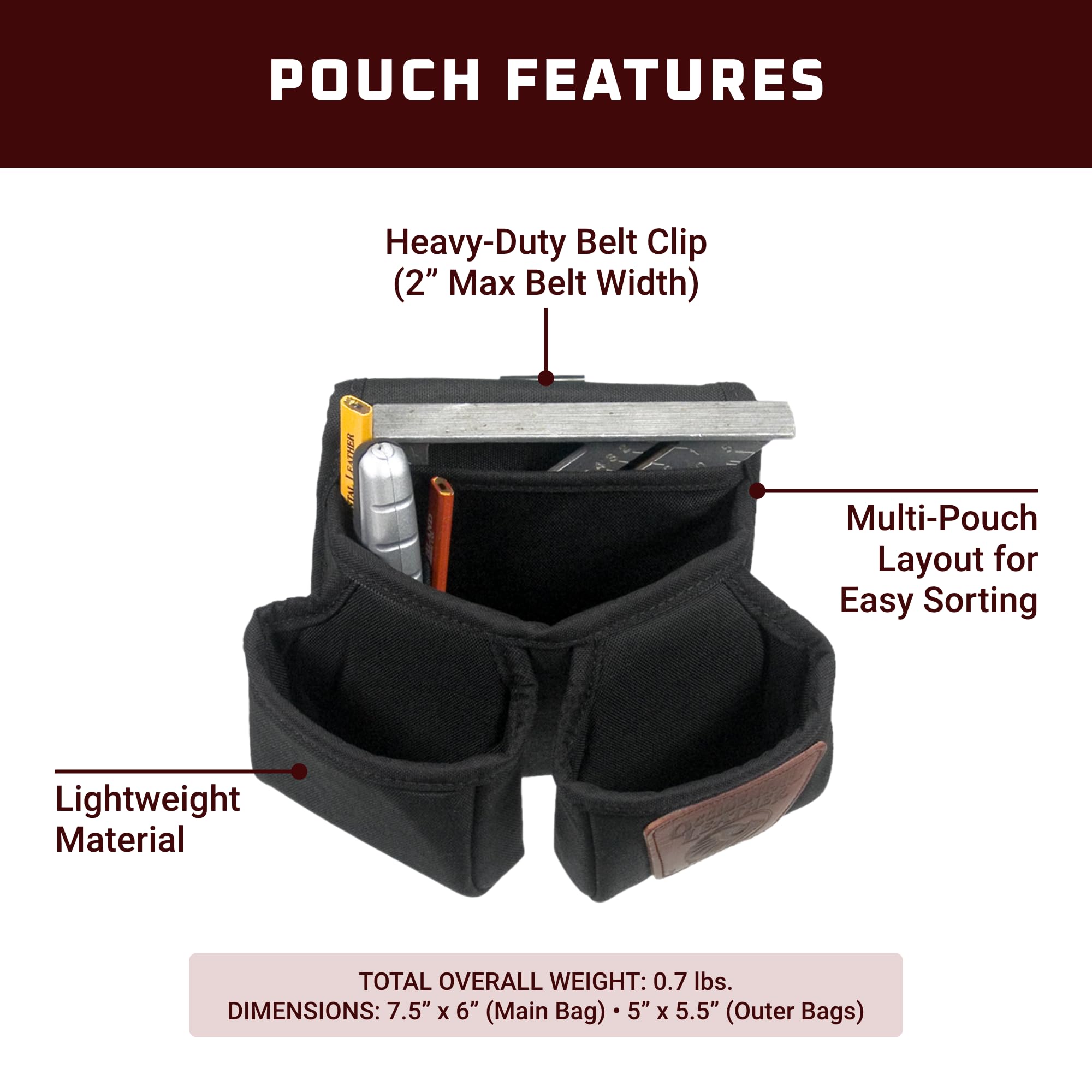 Occidental Leather Clip-On 7 Pouch - 7 Pockets & Tool Holders